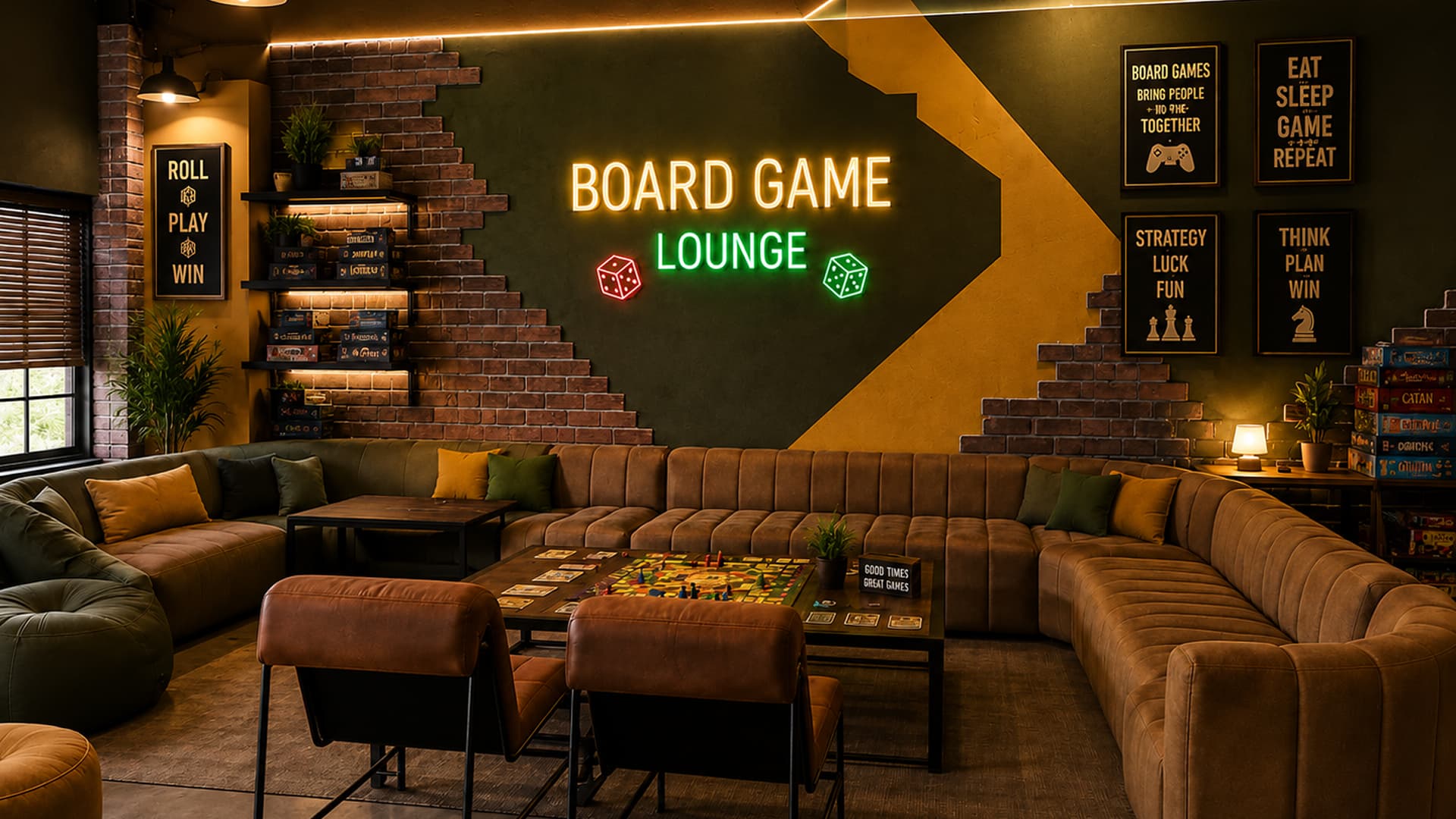Friends enjoying board games at Fortress Boardgame Lounge